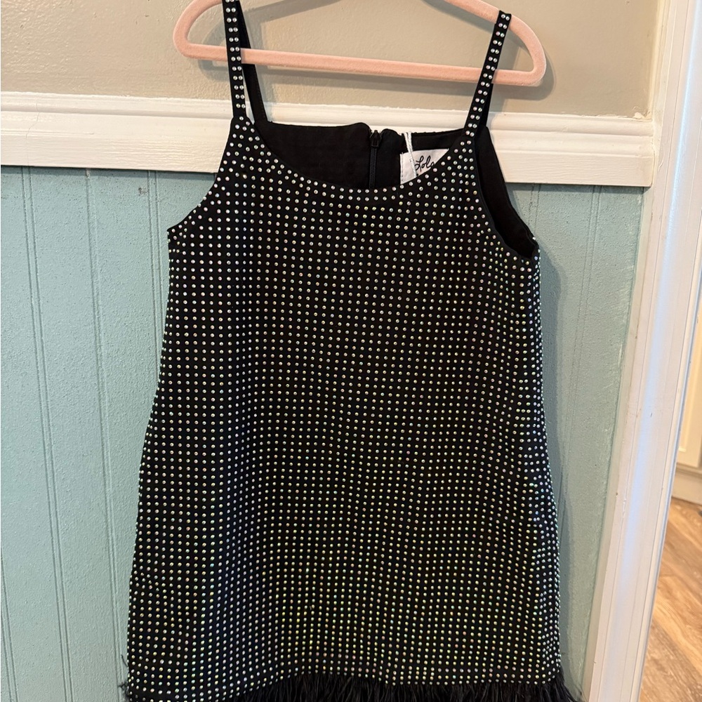Lola + The Boys Black Dress with White Accents